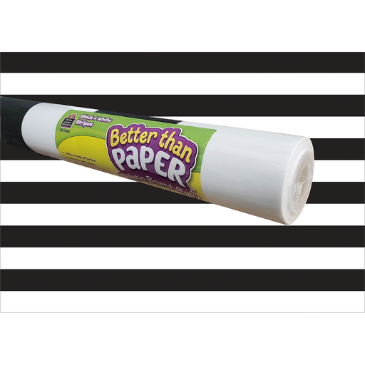 [32326 TCR] Teacher Created Resources® Better Than Paper® Black & White Stripes,, Bulletin Board Roll Pack of 4. Rolls measures 4' x 12'