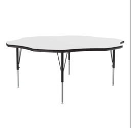 [A60DEFLR80 COR] 60&quot; Flower Dry Erase Top High Pressure Activity Table