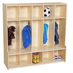 [C51000 WD] Contender 5 Section Seat Locker 46-3/4&quot; W Ready to Assemble