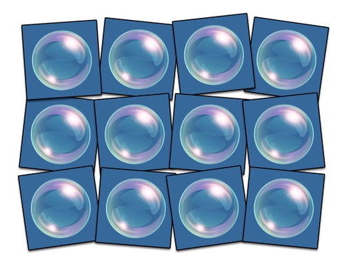 [CW184815S12 FC] Stay In Your Bubble Set Of 12 Well-Being Squares (CW184815S12 CS)