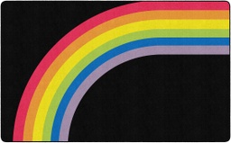 [CA201828SG FC] Hello Sunshine Rainbow On Black 5' X 7'6&quot; Rectangle Carpet