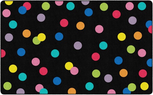 [CA201928SG FC] Just Teach Rainbow Polka Dots 5' X 7'6" Rectangle Carpet