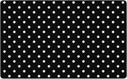 [CA202128SG FC] Black White & Stylish Brights Small Black & White Polka Dots 5' X 7'6" Rectangle Carpet