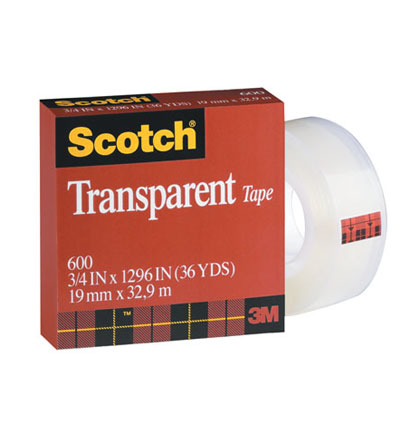 [60012X1296 MMM] 1/2" x 1296" Scotch Transparent Tape Roll