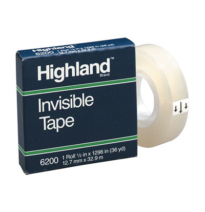 [620012X1296 MMM] 1/2" Highland Invisible Tape Roll