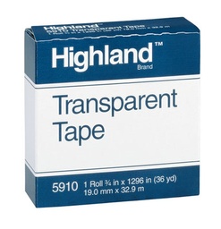 [591012X1296 MMM] 1/2&quot; Highland Transparent Tape Roll
