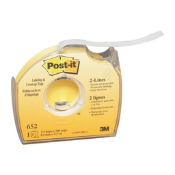 [652 MMM] 1/3&quot; X 700&quot; White Post It Coverup Tape Roll