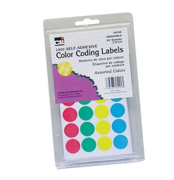 [45100 CLI] 1000ct Assorted Color Coding Labels         Pack