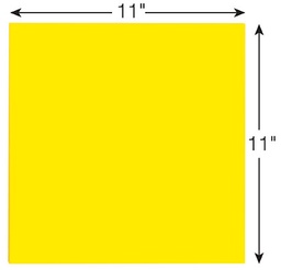 [BN11 MMM] 11&quot; x 11&quot; Yellow Post It Big Pads