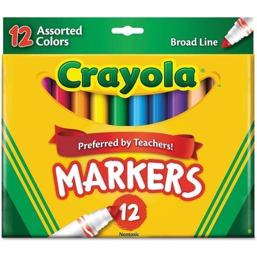 [587712 BIN] 12ct Crayola Assorted Conical Markers