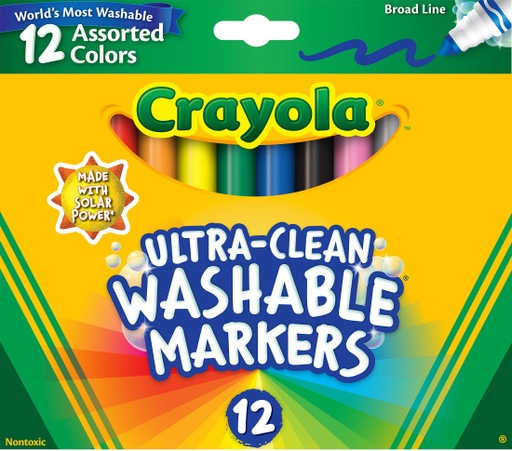 [587812 BIN] 12ct Crayola Ultra-Clean Washable Markers Conical Tip