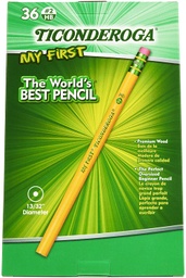 [33336 DIX] 36ct My First Ticonderoga Pencil W/Eraser Pack