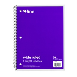 [22039 CL] Purple One Subject 70 Sheet Notebook