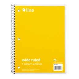 [22040 CL] Yellow One Subject 70 Sheet Notebook
