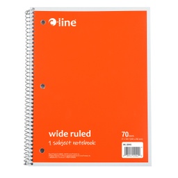 [22042 CL] Orange One Subject 70 Sheet Notebook