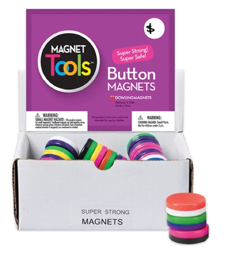 [711D DOW] 40ct Super Strong Button Magnets