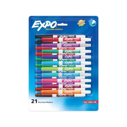 [2138429 SAN] 21 Color Vibrant Expo  Low-Odor Dry Erase Fine Tip Markers