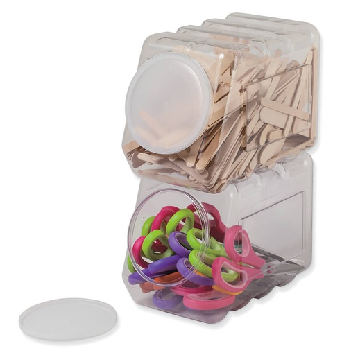 [27660 PAC] Interlocking Storage Container with Lid Sold Each