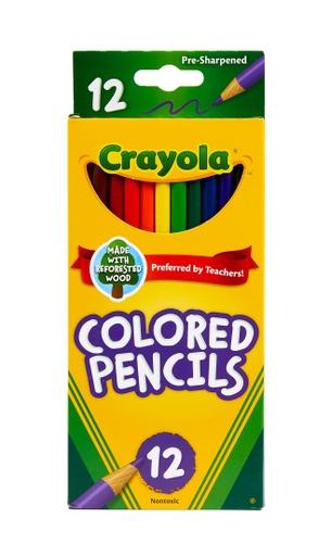 [684012E BIN] 12ct Crayola Colored Pencils