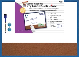 [35410 CLI] Magnetic Corkboard &amp; Markerboard with Markers, Magnets &amp; Eraser