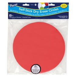 [9012 PAC] 10ct Dry Erase Self Stick Circles