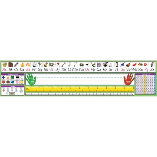 [9041 NS] 36ct Adhesive Primary Modern Manuscript Desk Plates