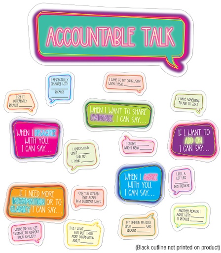 [110548 CD] Accountable Talk Curriculum Bulletin Board Set
