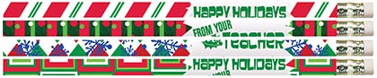 [D2519 MSG] 12ct Happy Holidays from Teacher Pencils