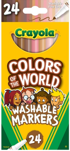 [587810 BIN] 24ct Crayola Fine Tip Colors of the World Markers