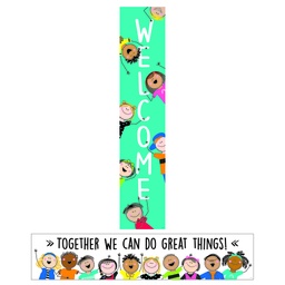 [10698 CTP    ] Stick Kids Welcome Banner