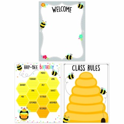[10824 CTP] Busy Bees Classroom Essentials 3-Chart Pack