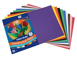 [103063 PAC] 12x18 Assorted Tru-Ray Construction Paper 50ct Pack