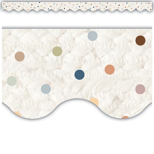 [7158 TCR] Everyone is Welcome Dots Scalloped Border Trim