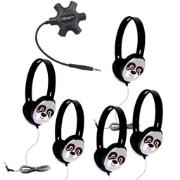 [PRMP5JB HE] Listening Center with 5 Primo Panda Headphones and Galaxy Jackbox