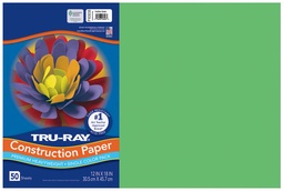 [103038 PAC] 12x18 Festive Green Tru-Ray Construction Paper 50ct Pack