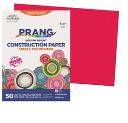 [9907 PAC] 12x18 Holiday Red Sunworks Construction Paper 50ct Pack