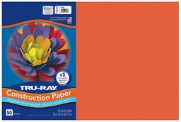 [103034 PAC] 12x18 Orange Tru-Ray Construction Paper 50ct Pack