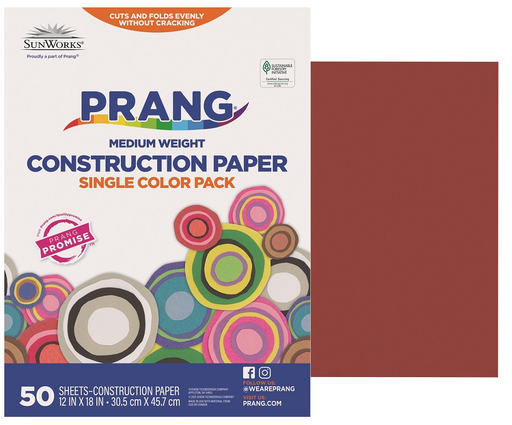 [6107 PAC] 12x18 Red Sunworks Construction Paper 50ct Pack