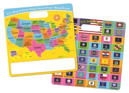 [98008 ASH] US Map &amp; State Flags Smart Poly Busy Board