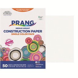 [9207 PAC] 12x18 White Sunworks Construction Paper 50ct Pack