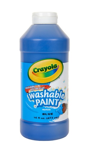 [542016042 BIN] 16oz Blue Crayola Washable Paint        Ea