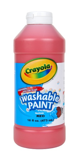 [542016038 BIN] 16oz Red Crayola Washable Paint         Ea