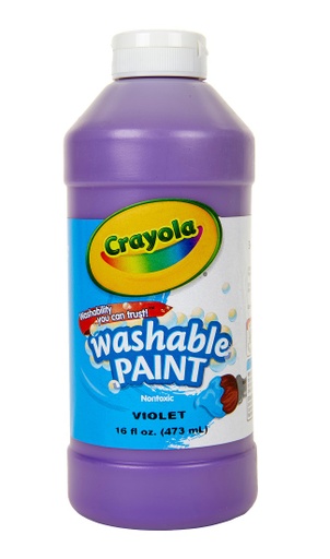 [542016040 BIN] 16oz Violet Crayola Washable Paint      Ea