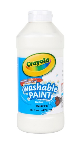 [542016053 BIN] 16oz White Crayola Washable Paint Ea