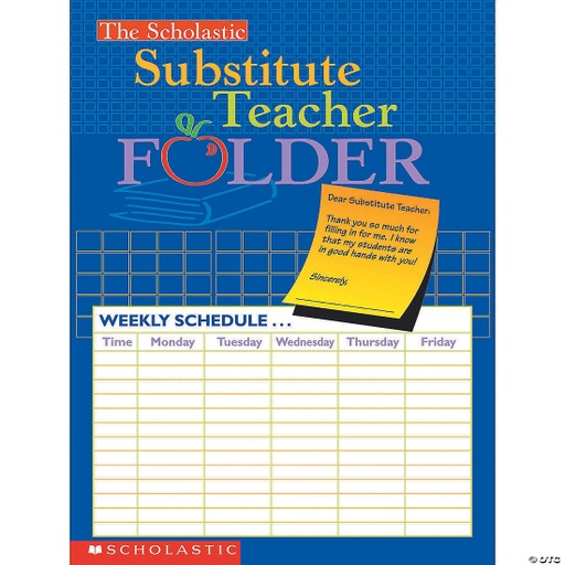 [954644 SC] Scholastic Substitute Teacher Folder