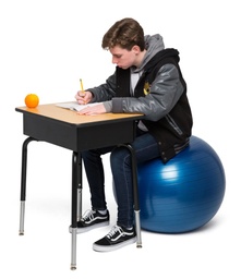 [WBS65BU BB] 65cm Non-Rolling Blue Balance Ball Chair