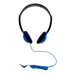 [HA2BLU HE] SchoolMate Blue Headphones with Foam Cushion &amp; Storage Bag
