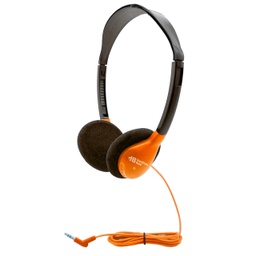 [HA2ORG HE] SchoolMate Orange Headphones with Foam Cushion &amp; Storage Bag