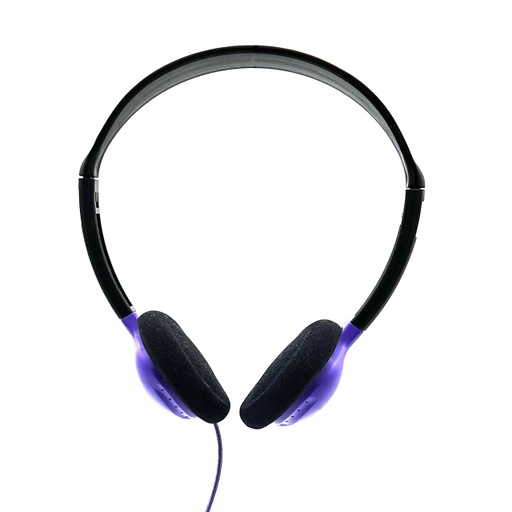 [HA2PPL HE] SchoolMate Purple Headphones with Foam Cushion & Storage Bag