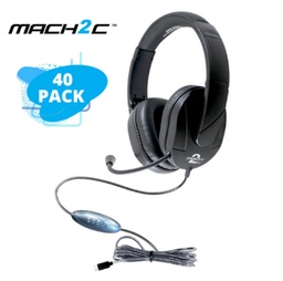 [M2USBC40 HE] 40ct MACH-2 USB Type-C Deluxe-Sized Multimedia Headset with Steel Reinforced Gooseneck Mic